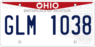 OH license plate GLM1038
