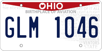 OH license plate GLM1046