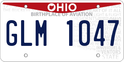 OH license plate GLM1047