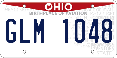 OH license plate GLM1048