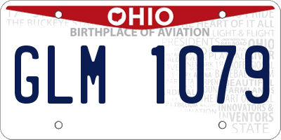 OH license plate GLM1079