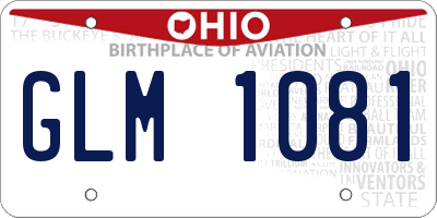 OH license plate GLM1081