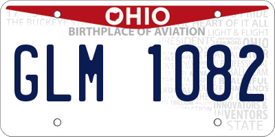 OH license plate GLM1082