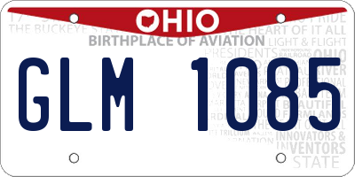 OH license plate GLM1085