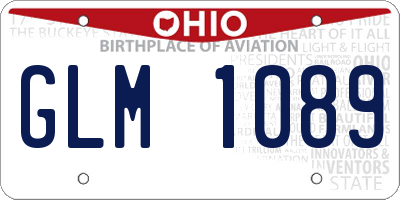 OH license plate GLM1089