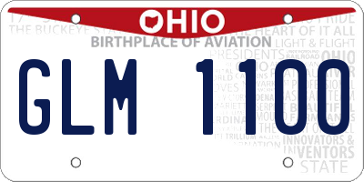 OH license plate GLM1100
