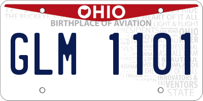 OH license plate GLM1101