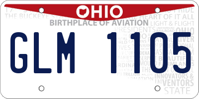 OH license plate GLM1105