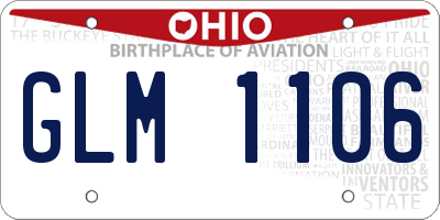 OH license plate GLM1106