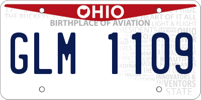 OH license plate GLM1109