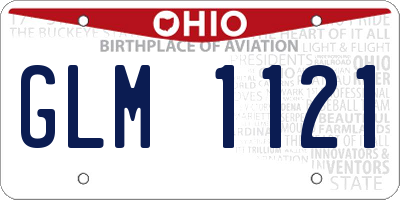 OH license plate GLM1121
