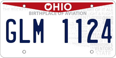 OH license plate GLM1124