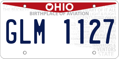 OH license plate GLM1127