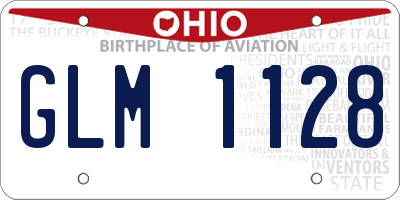 OH license plate GLM1128