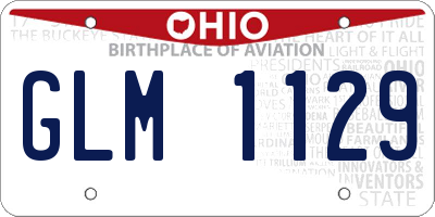 OH license plate GLM1129