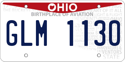 OH license plate GLM1130