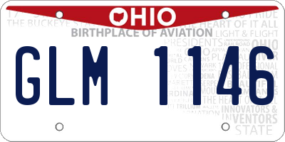 OH license plate GLM1146