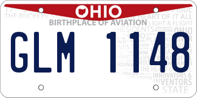OH license plate GLM1148