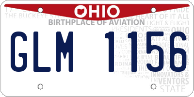 OH license plate GLM1156