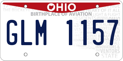 OH license plate GLM1157