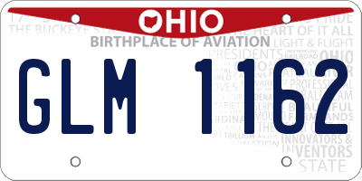 OH license plate GLM1162