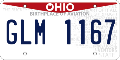 OH license plate GLM1167