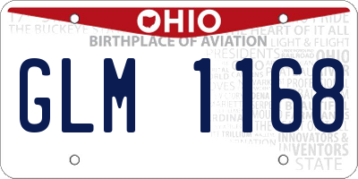 OH license plate GLM1168