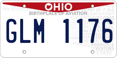 OH license plate GLM1176