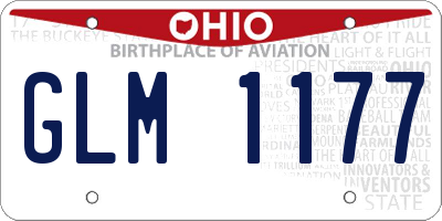 OH license plate GLM1177