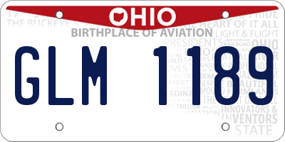 OH license plate GLM1189