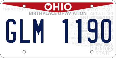 OH license plate GLM1190