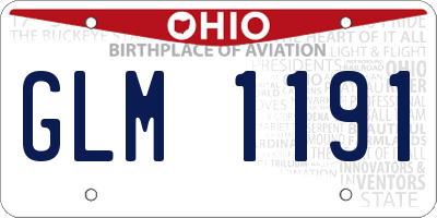 OH license plate GLM1191