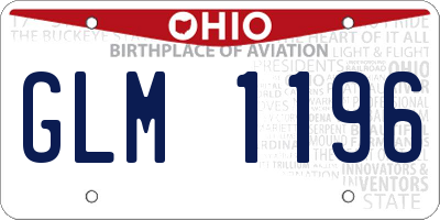 OH license plate GLM1196