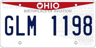 OH license plate GLM1198
