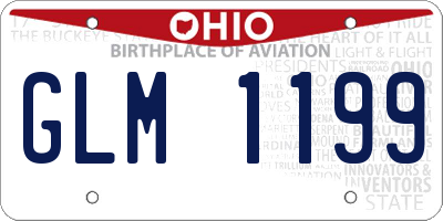 OH license plate GLM1199