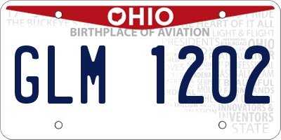 OH license plate GLM1202