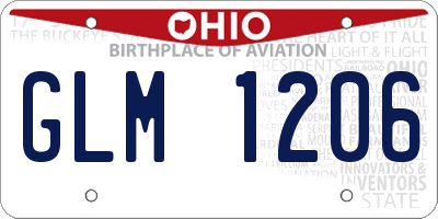 OH license plate GLM1206