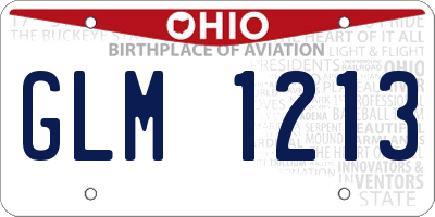 OH license plate GLM1213