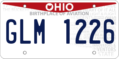 OH license plate GLM1226
