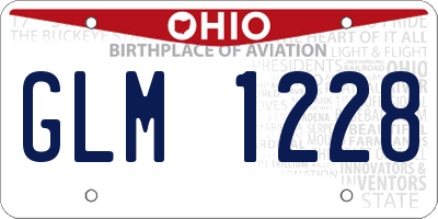 OH license plate GLM1228
