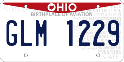 OH license plate GLM1229