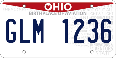OH license plate GLM1236
