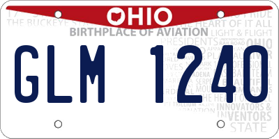 OH license plate GLM1240