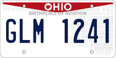 OH license plate GLM1241