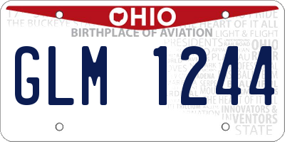 OH license plate GLM1244