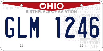 OH license plate GLM1246