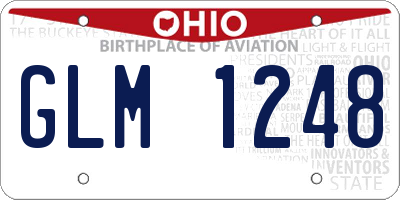 OH license plate GLM1248