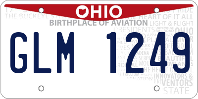 OH license plate GLM1249