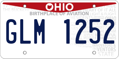 OH license plate GLM1252