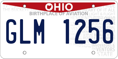 OH license plate GLM1256